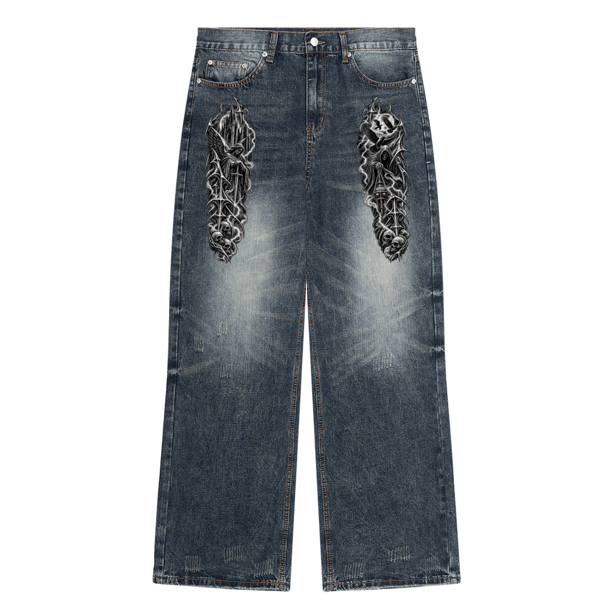 Men's Vintage Wash Denim Jeans